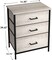 Sorbus Nightstand with 3 Drawers - Furniture Storage for Bedroom, Closet, Office Organization - Steel Frame, Wood Top, Pastel Fabric Bin